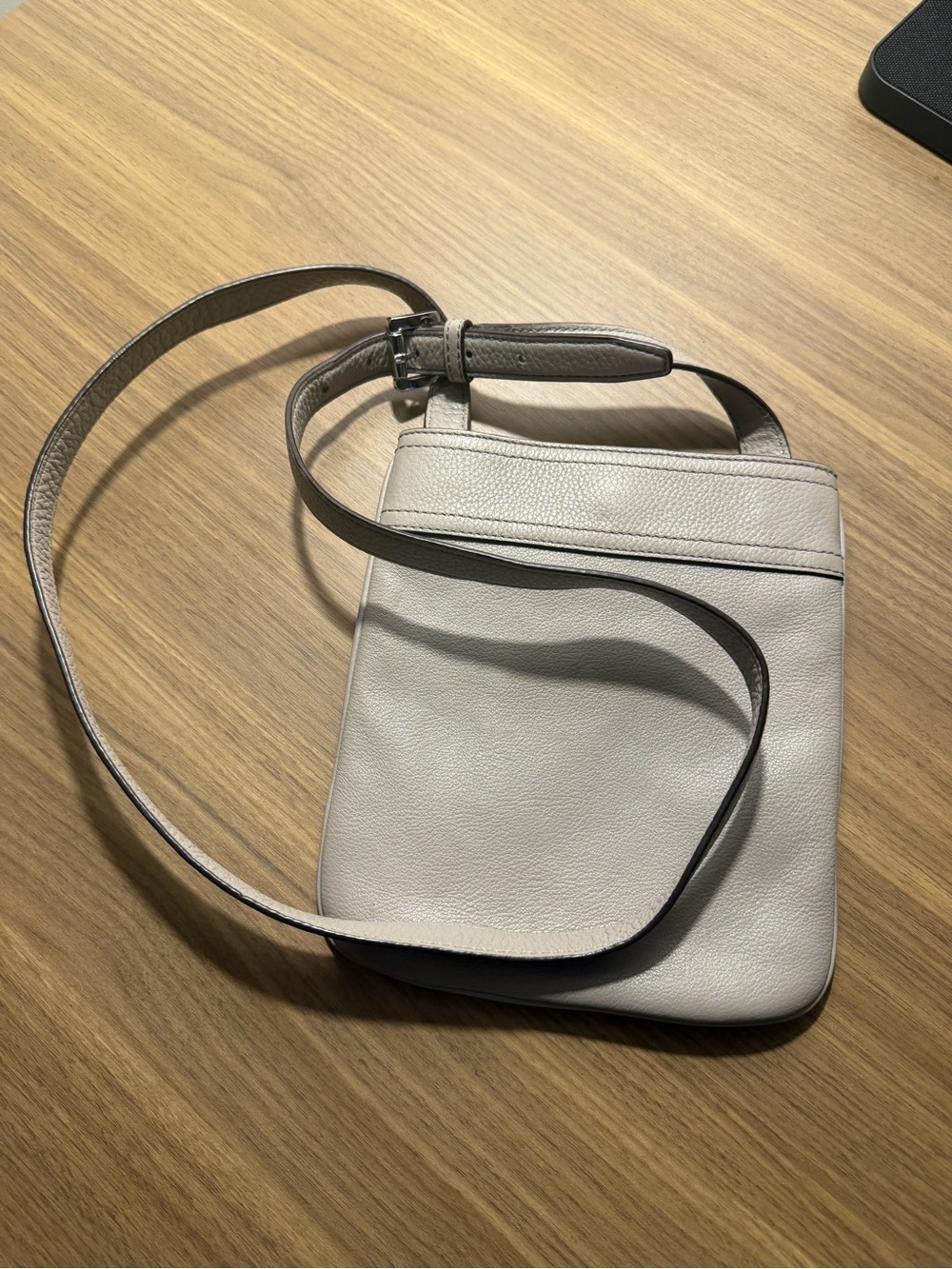 Michael Kors Pebbled Leather Crossbody in Light Gray - Picture 6 of 11